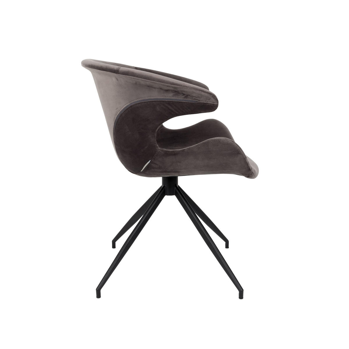 ESSZIMMERSTUHL Mia Grau - 2 er Set - Grau, Textil (63/78.5/62cm) - Zuiver