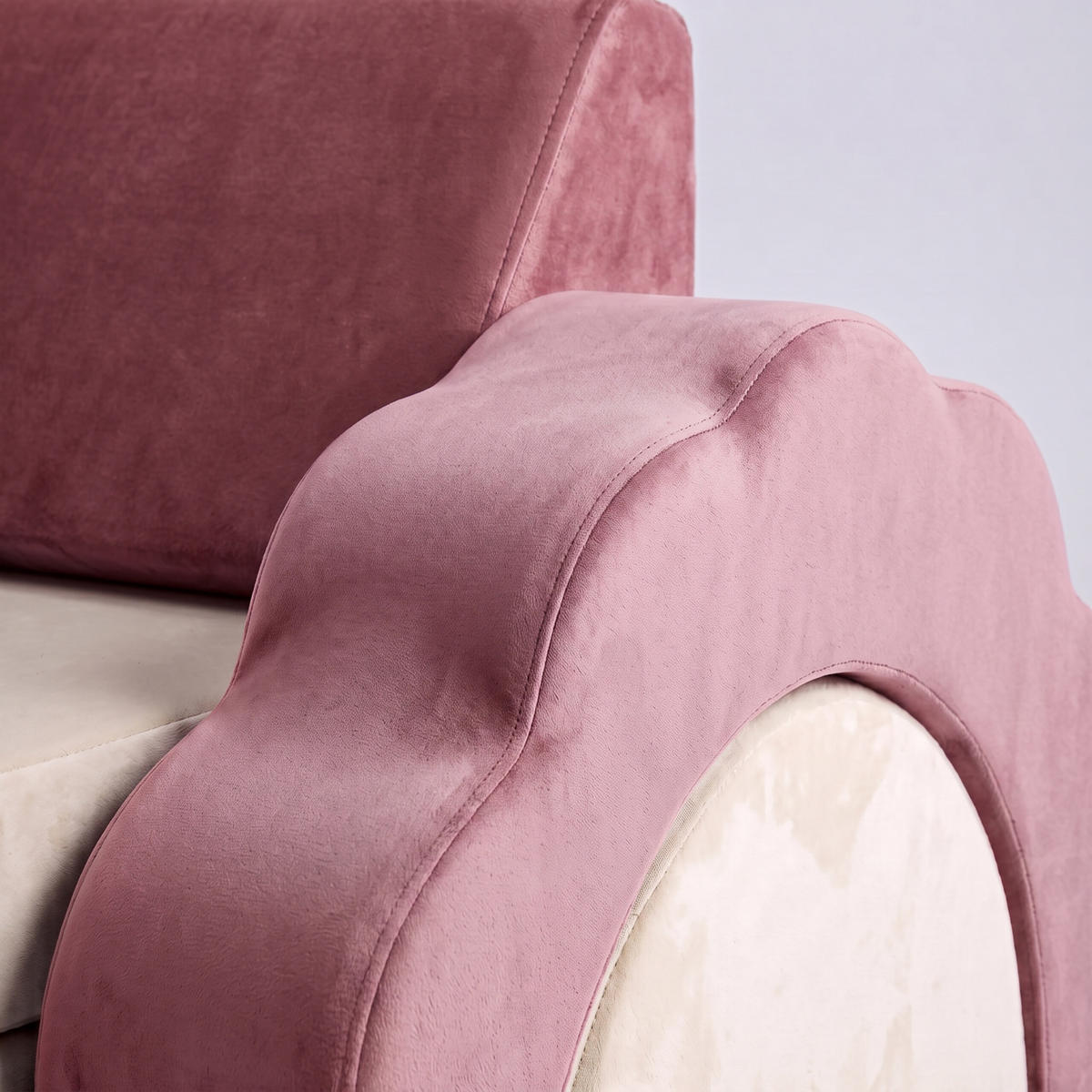 SPIELSOFA Pink Kinder 10-tlg.-Set - Pink, Kunststoff/Textil (150/47/65cm) - Relaxdays