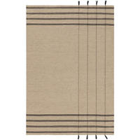 WOLLTEPPICH Kambiz Beige/Schwarz 120x170 cm - Beige, Textil (120/170cm) - benuta Pure