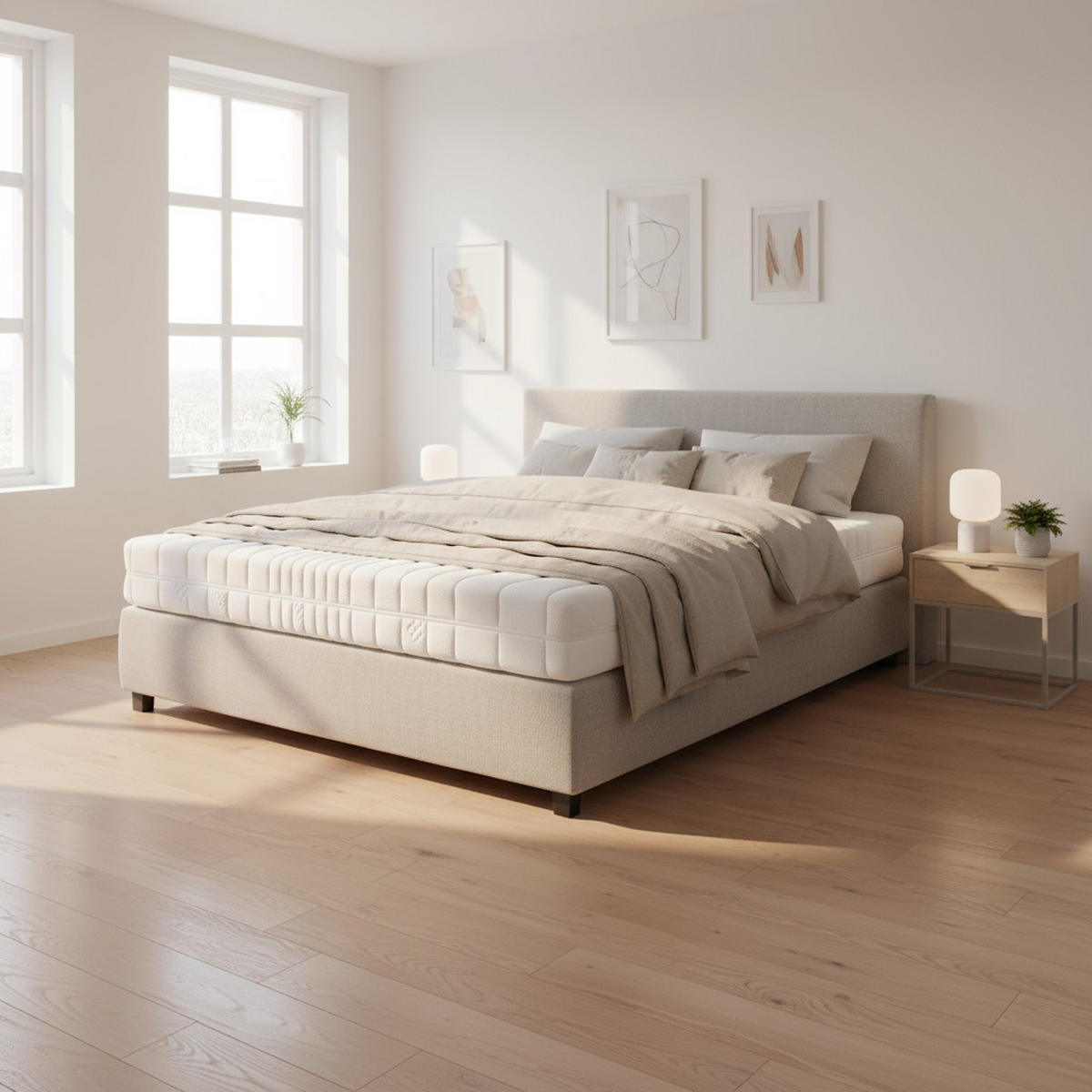 7-ZONEN-KALTSCHAUMMATRATZE 90x200 cm, H3/H5 orthopädisch & druckentlastend – 24 cm hoch, atmungsaktiv - Weiß, Textil (90/200cm) - Lunea