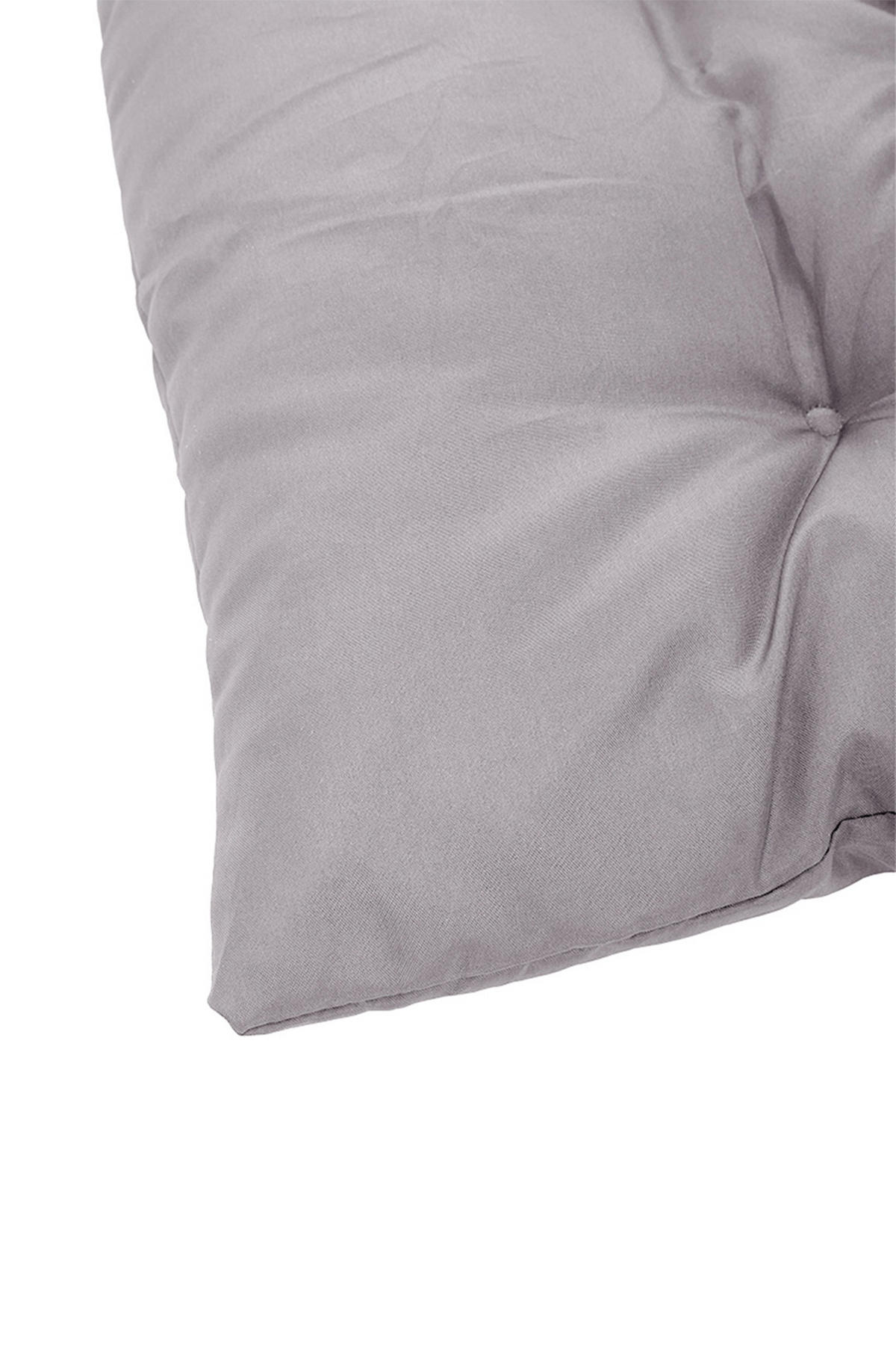 SITZKISSEN aus Polyester PP-Baumwolle in Hellgrau für Gartenbänke Leicht und tragbar Sichere Befestigungsbänder 120 x 50 cm - Grau, Textil (50/72/120cm) - Livingandhome