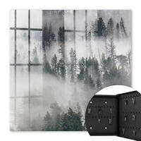 SCHLÜSSELBOX Schwarz 30x30 cm- Türöffnung nach rechts - Nebelgrün - Grün, Metall (30/30/5cm) - TULUP