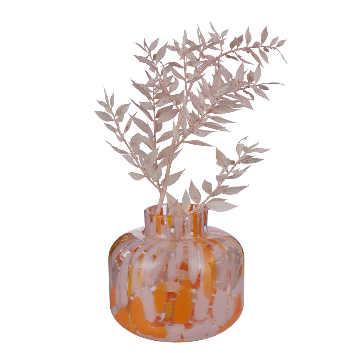 MINI-VASE (4er Set) Confetti - Orange, Glas (9cm) - Butlers