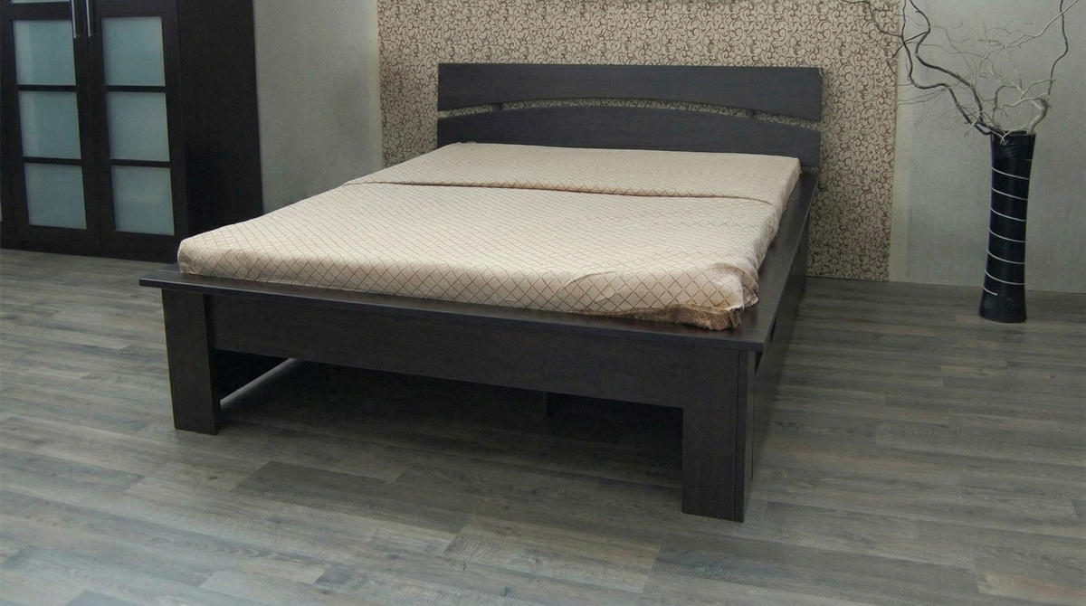 BETT Paris wenge 107,6 / 217,6 / 79,5cm - Wengefarben, Holz/Holzwerkstoff (90/200cm) - Feldmann-Wohnen