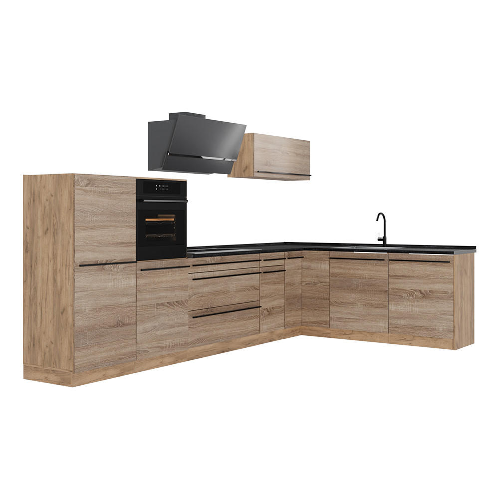 Vicco Eckküche Sonoma Eiche, Honigeiche 347x143x46 cm