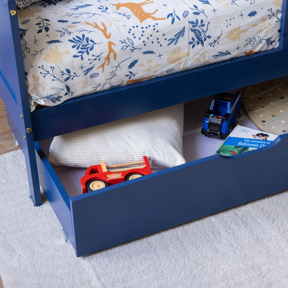 KINDERBETT Adam Dunkelblau 190/90 cm - Blau, Holz - Happy Garden