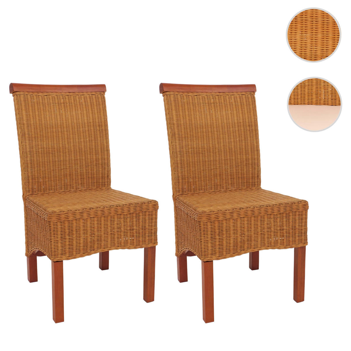 ESSZIMMERSTUHL Braun 2er-Set - Braun, Holz (46/96/42cm) - MCW