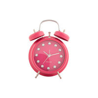 WECKER Glam Diamonds 11.8/11.8/17 cm - Pink, Metall (11.8/17/11.8cm) - Karlsson