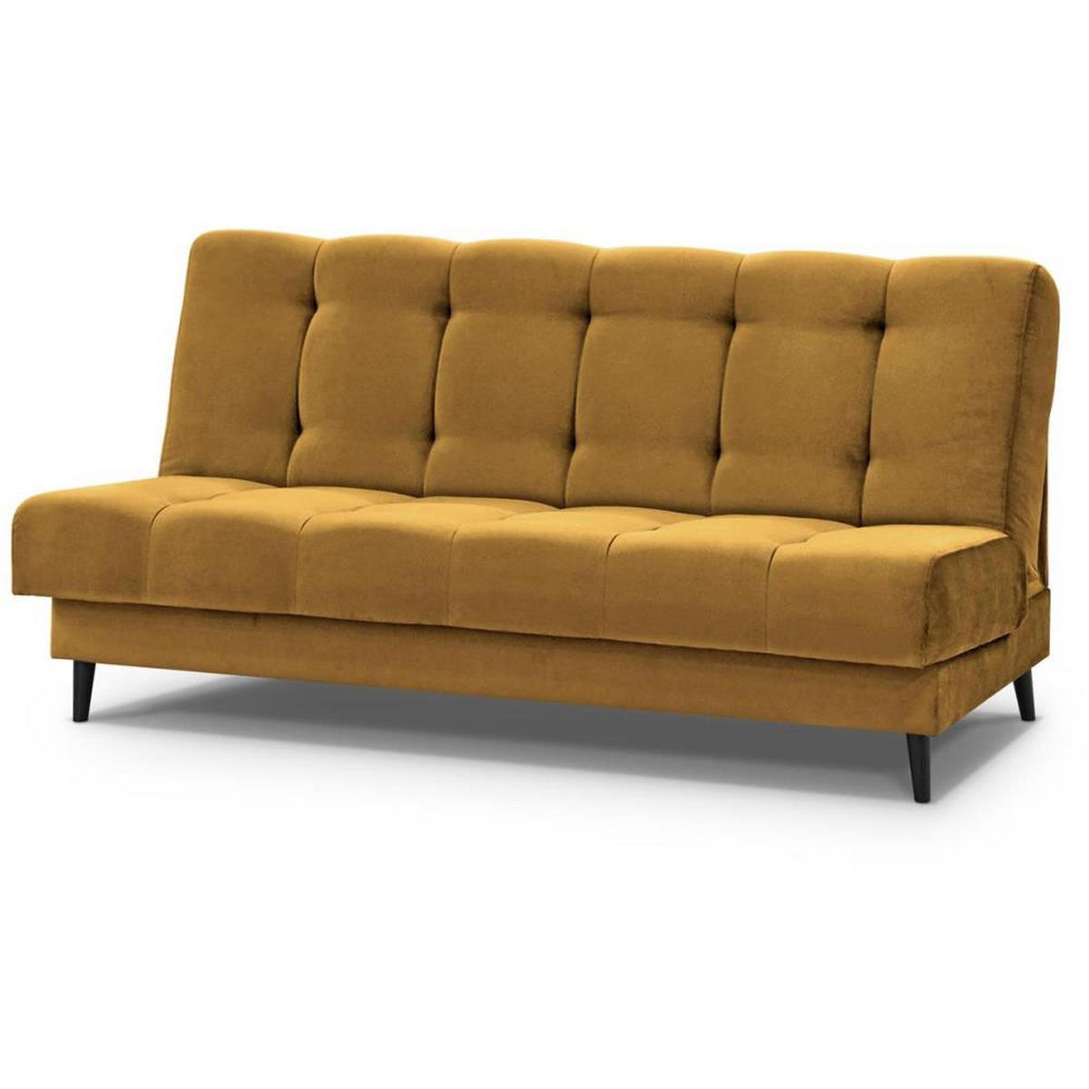 3-SITZER Schlafsofa Nancy gelb - Gelb, Holz/Textil (220/89/93cm) - Beautysofa