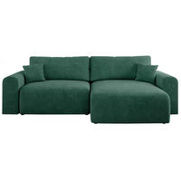 ECKSOFA NELSON Grün Struktur - Schwarz/Grün, Kunststoff/Textil (274/152cm) - MKS