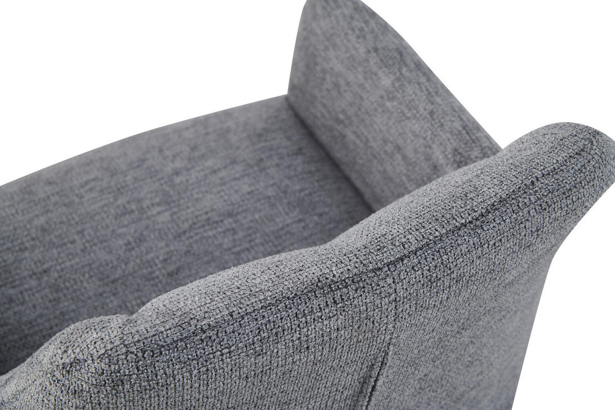 ARMLEHNENSTUHL Bella anthrazit 2er Set - Anthrazit/Schwarz, Textil/Metall (55/82/62cm) - Xonox