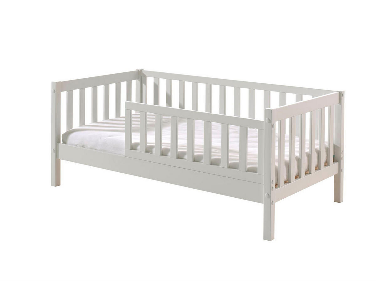 JUNIORBETT Karie 148x60x76 aus Massivholz in Weiß - Weiß, Holz (70/140cm) - 58aufmkessel