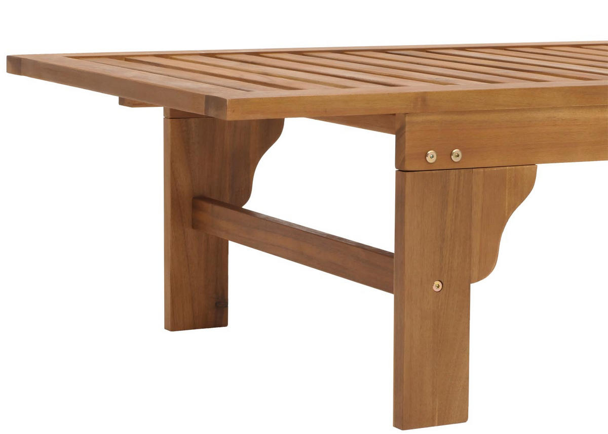 SONNENLIEGE Akazie Dekor - Akaziefarben, Holz (66/110/201cm) - MCW