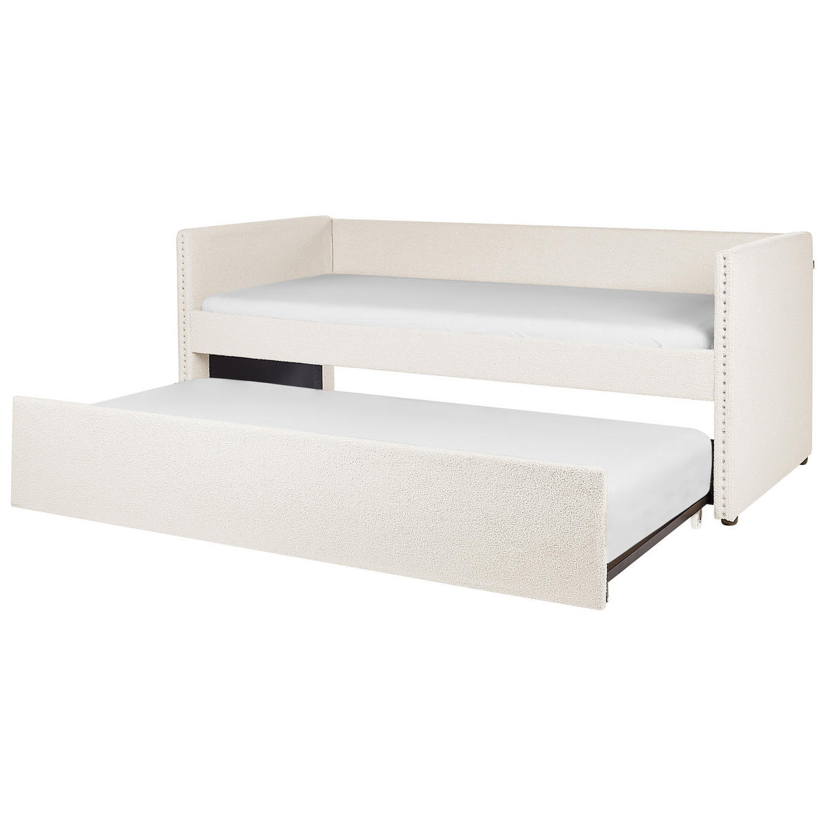 AUSZIEHBETT 90x200 cm Beige Troyes - Beige, Textil (90/200cm) - Beliani