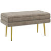 SITZBANK mit Stauraum, Beige - Beige, Kunststoff (37.5/43/79.5cm) - HOMCOM