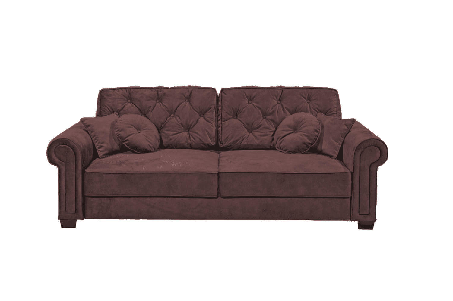 2-SITZER mit Schlaffunktion und Bettkasten - Aubergine/Bernsteinfarben, Kunststoff/Textil (252/102/115cm) - ed exciting design