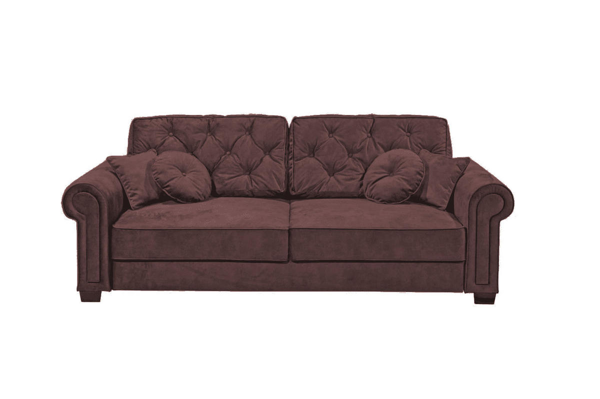 2-SITZER mit Schlaffunktion und Bettkasten - Aubergine/Bernsteinfarben, Kunststoff/Textil (252/102/115cm) - ed exciting design