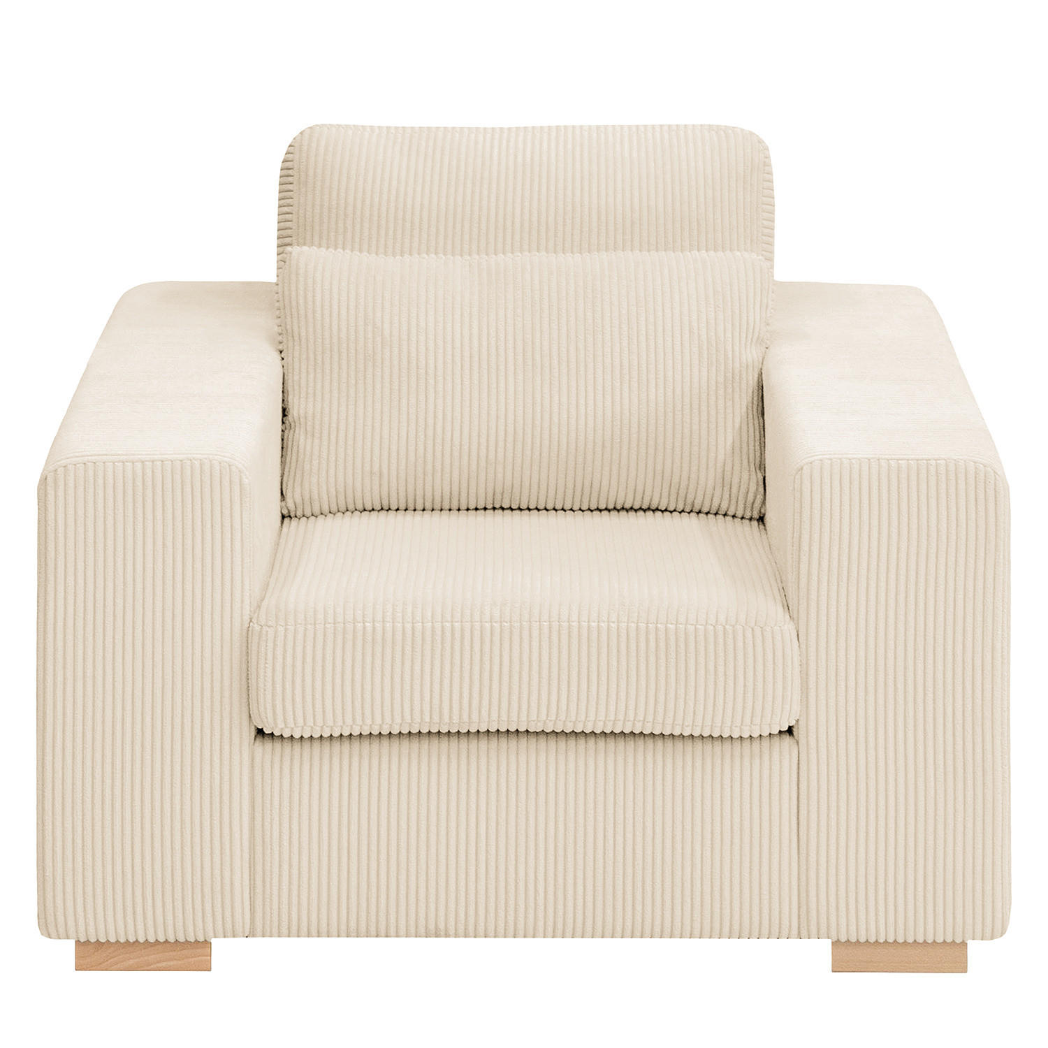 SESSEL - Buchefarben/Creme, Holz (104/85/104cm) - home24