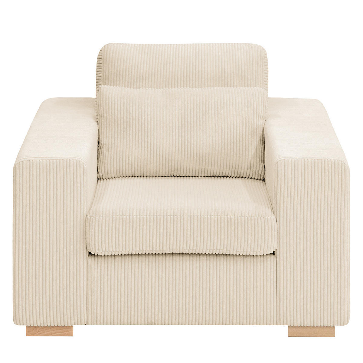 SESSEL - Buchefarben/Creme, Holz (104/85/104cm) - home24