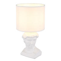 TISCHLEUCHTE HERMES Textil Weiß - Weiß, Textil (17.5/17.5/33cm) - Globo Lighting