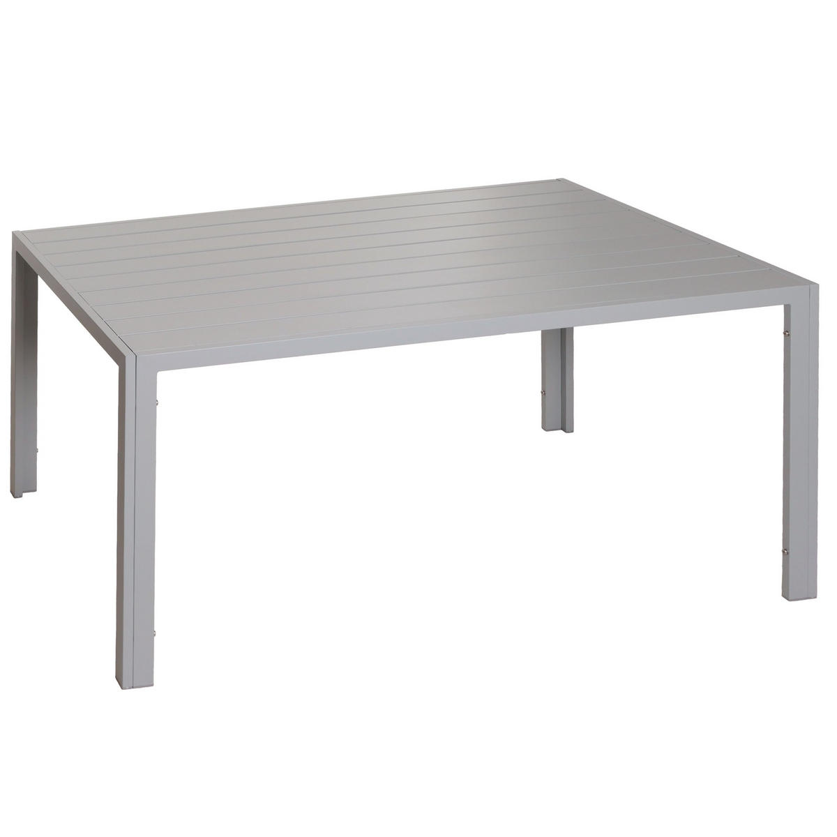 ALU-ESSTISCH 72x140x80cm wetterfest Hellgrau - Hellgrau, Metall (80/140/72cm) - CHEFGASTRO
