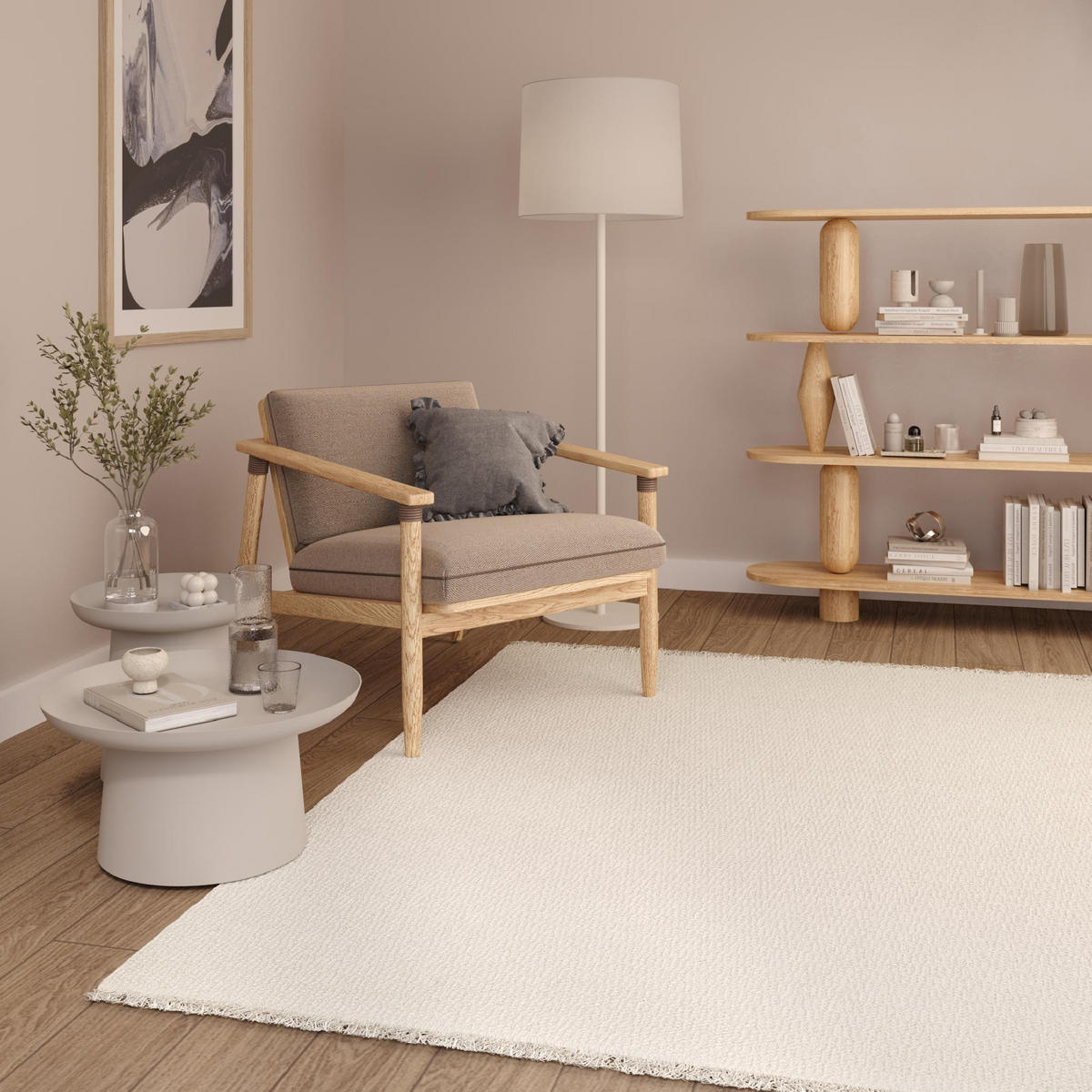 TEPPICH AGRA Creme 80/150 - Creme, Textil (80/150cm) - Tapiso
