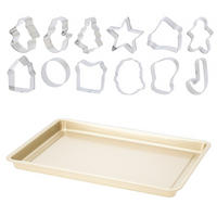 AUSSTECHFORMEN Fjoli mit Antihaftbeschichtung 13er-Set - Silberfarben, Metall (28/3/41cm) - La Cucina