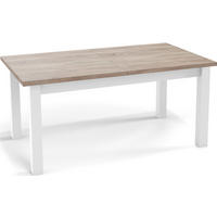 ESSTISCH Molly rechteckig ausziehbar, Sonoma Eiche 120-160/67/75 cm - Weiß/Sonoma Eiche, Holz/Holzwerkstoff (120/67/75cm) - WFL GROUP