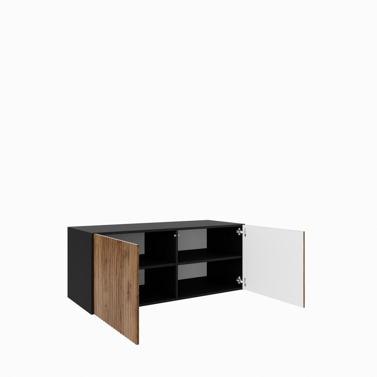 LOWBOARD VAREN 100/41/40 cm, Hängender TV-Schrank Schwarz / Eichefarben - Eichefarben/Schwarz, Holzwerkstoff (100/41/40cm) - MASSENO