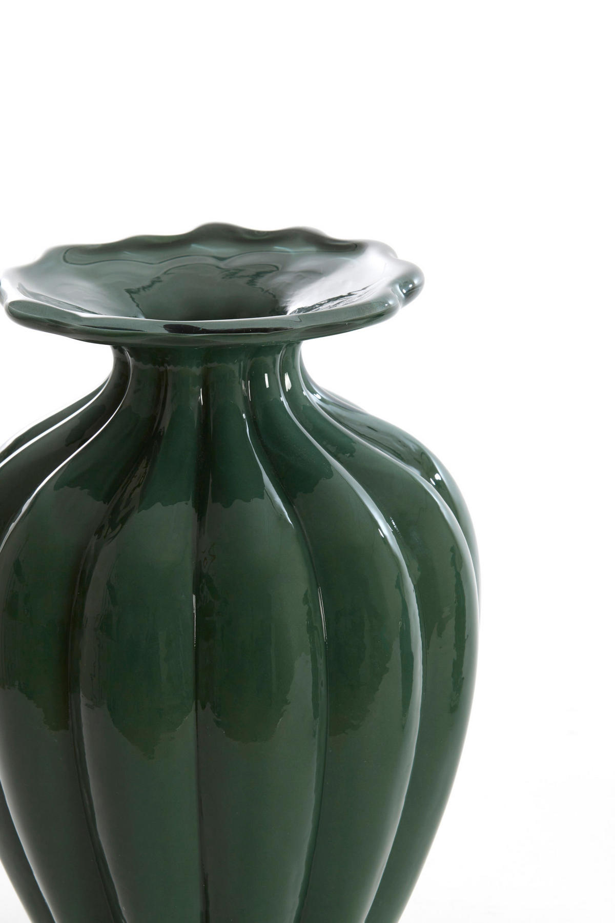 VASE Zofio Grün Ø16,5/24,5 cm - Grün, Glas (16.5/24.5cm) - Light & Living