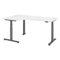 SCHREIBTISCH elektrisch XDSM 120/200/72 cm in Weiß/Graphitfarben - Graphitfarben/Weiß, Holzwerkstoff (120/200/72cm) - bümö
