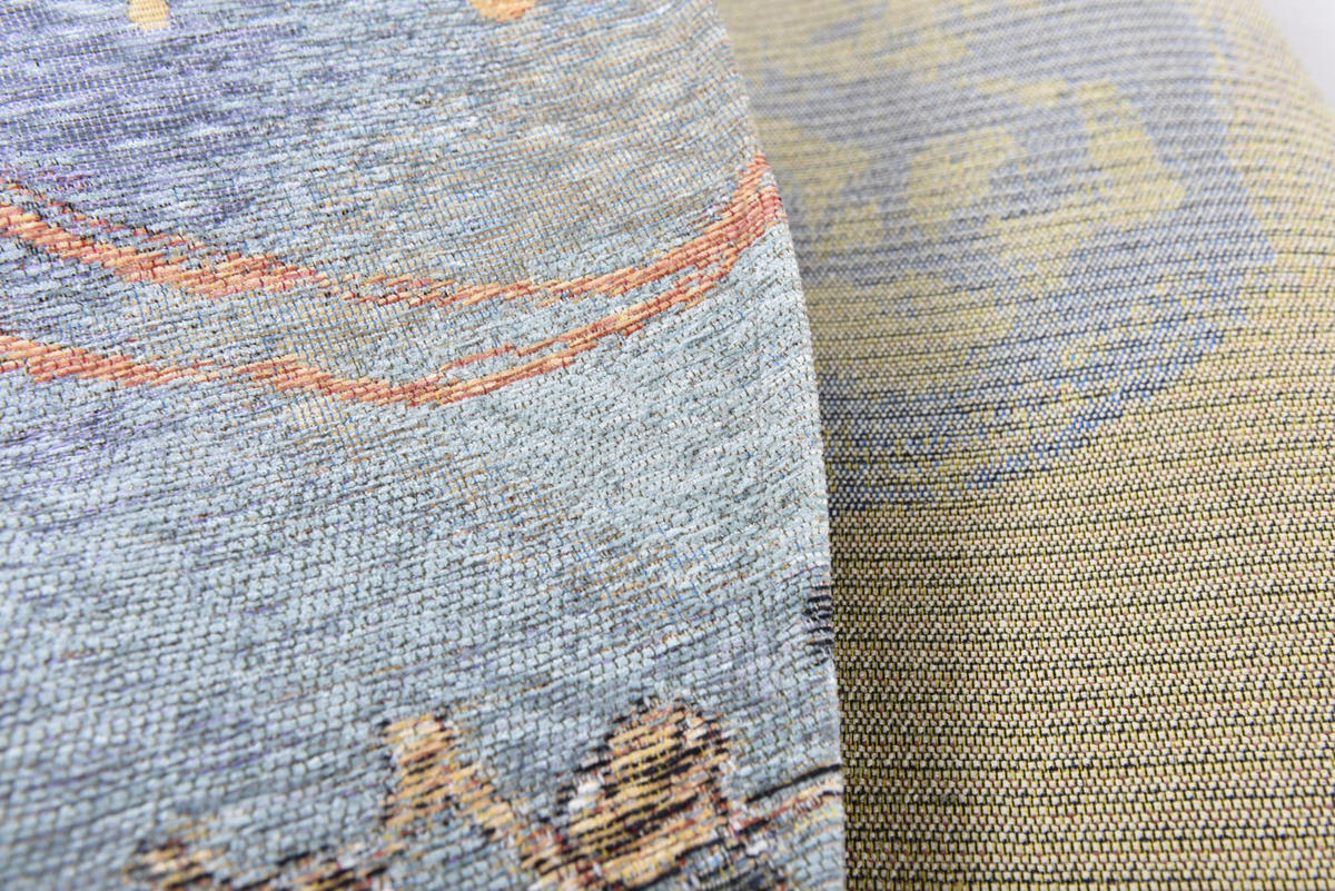 FLACHWEBETEPPICH Cosima 100x100 cm - Türkis, Textil (100/100cm) - Gino Falcone