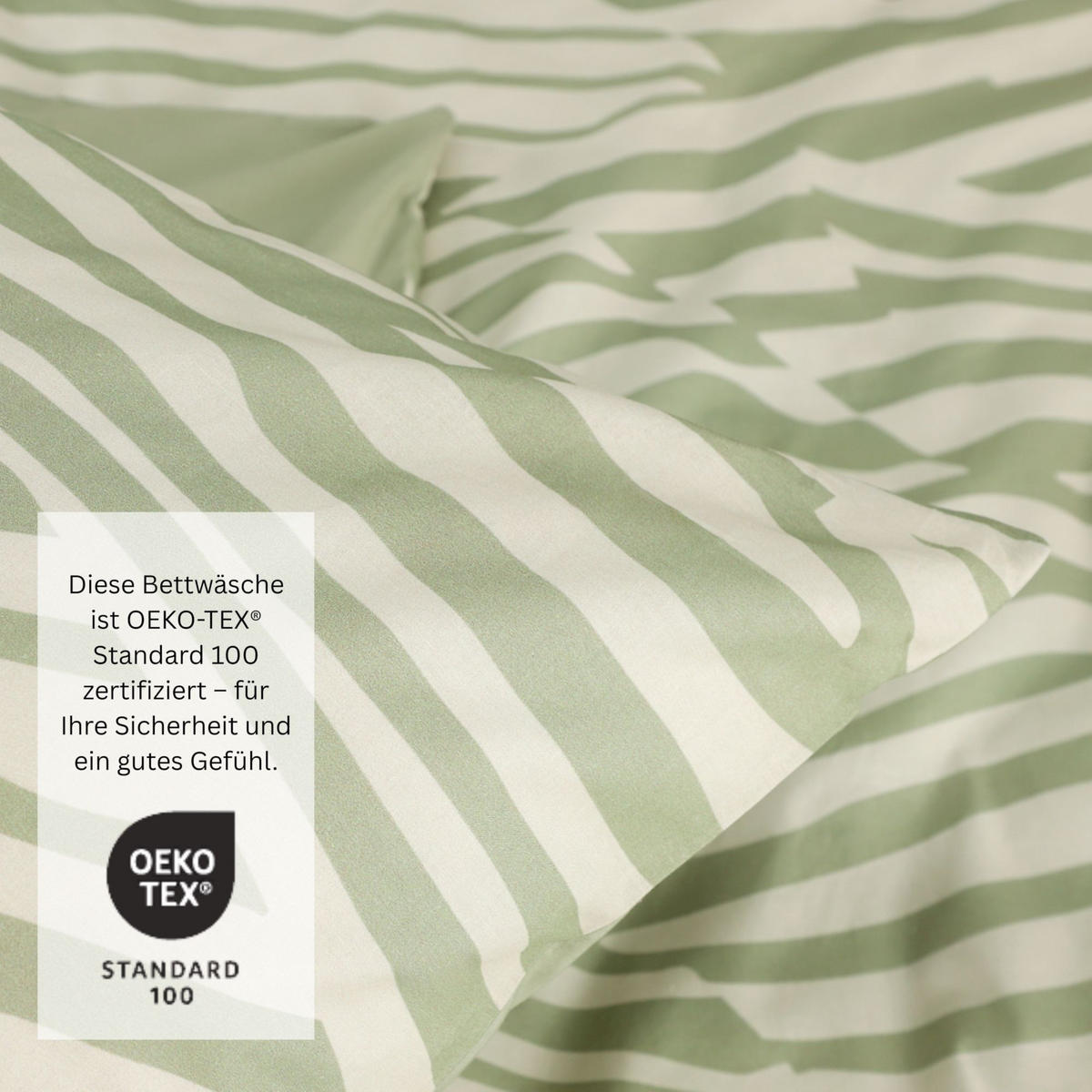 RENFORCÉ BETTWÄSCHE SALMLO - Grün, Textil (140/200cm) - Esprit