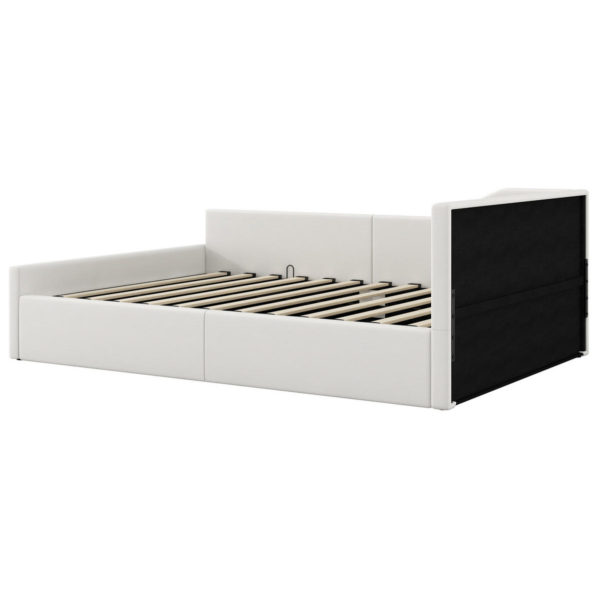 ČALÚNENÁ posteľ 140/200 cm béžová z MDF a preglejky s úložným priestorom - béžová, kompozitné drevo (140/200cm) - OKWISH