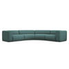 ECKSOFA Strukturstoff Stoff Blau - Blau/Petrol, Kunststoff/Textil (318/318cm) - Makamii