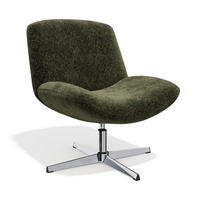 DREHSESSEL ABY Strukturierter Samt Vintage-Grün 66cm - Dunkelgrün/Grün, Textil (66/81/74cm) - Premium Interiors