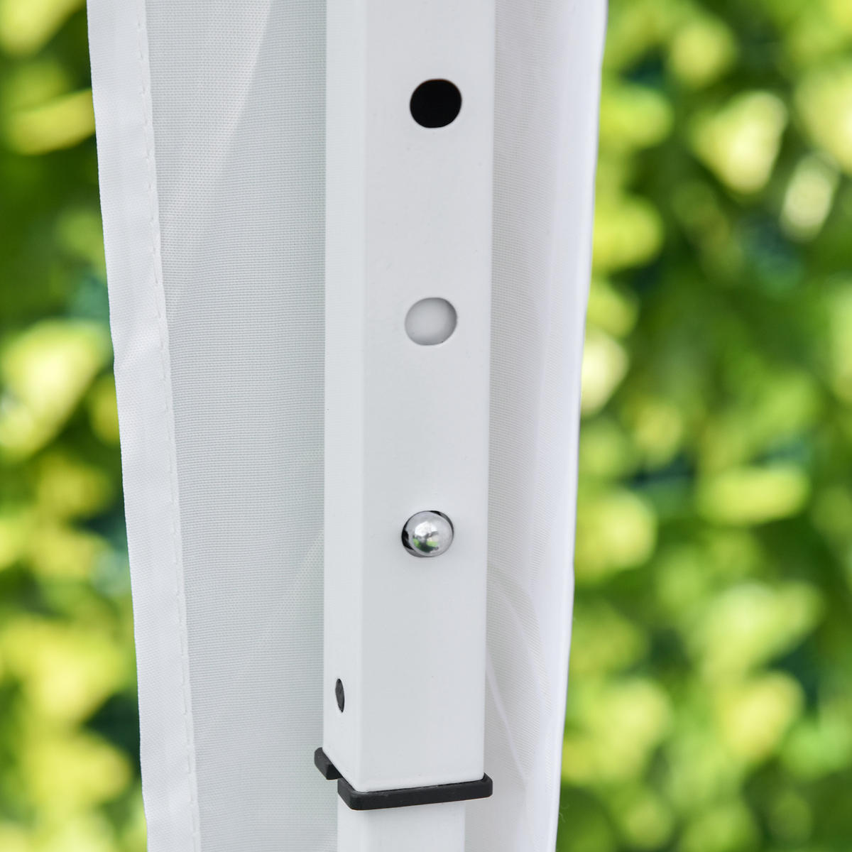 FALTPAVILLON, Stahl, Oxford, Weiß - Weiß, Textil/Metall (2/2.4/2cm) - Outsunny