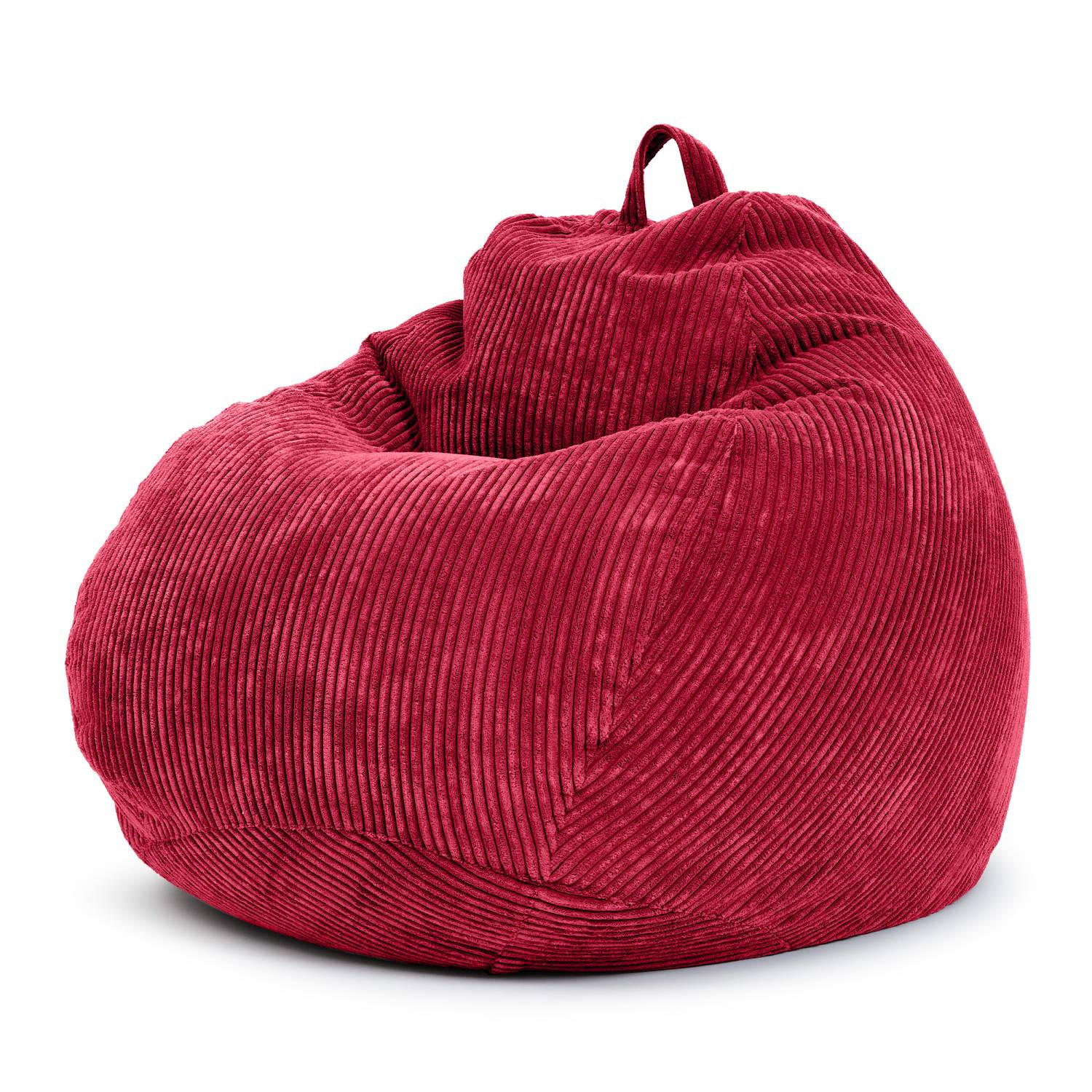 SITZSACK Indoor "Scoop" 90x110cm - Cord - Rot, Textil (90/110/90cm) - Green Bean
