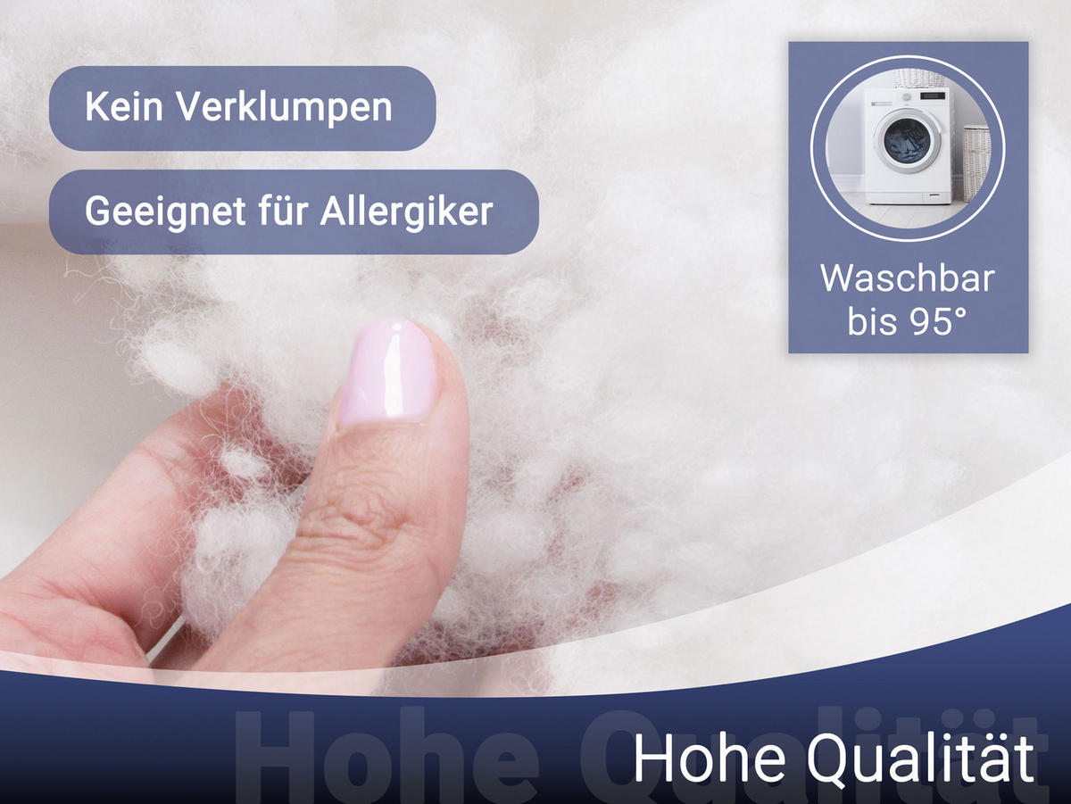 KISSEN, 1000g, 100% Polyester, Weiß - Weiß, Textil (39/59cm) - Zollner