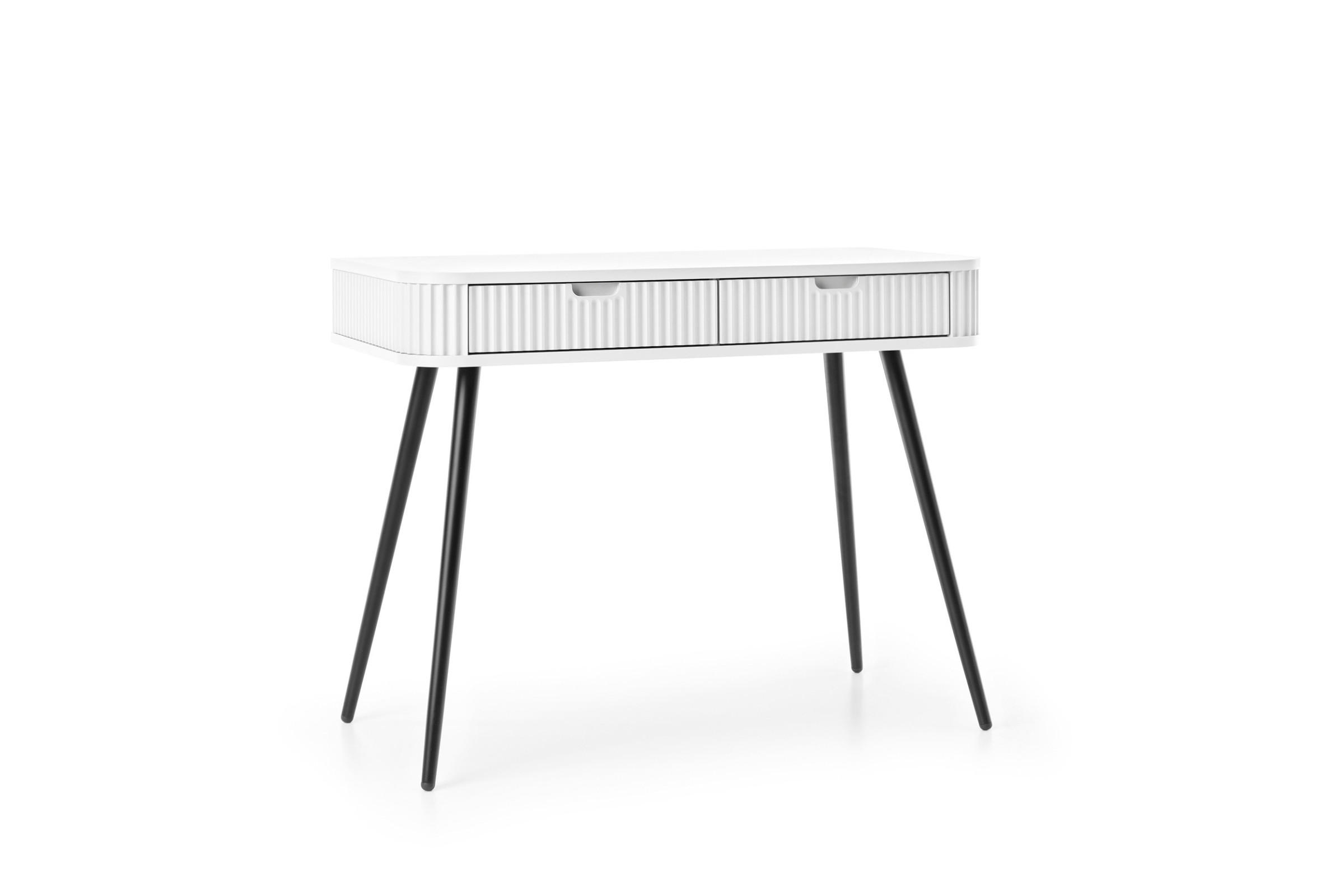 SCHMINKTISCH MODERNO 103/80/49 in Weiß/Schwarz - Schwarz/Weiß, Holzwerkstoff (49/103/80cm) - Deine Möbel 24