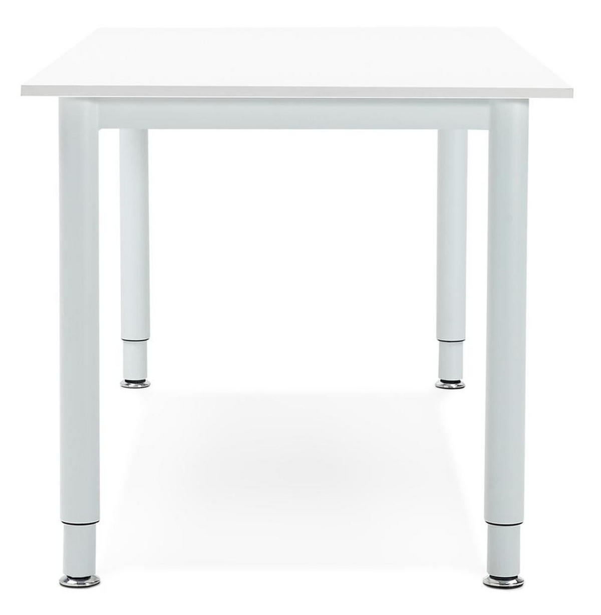 SCHREIBTISCH Modern Ergonomisch Mit Metallgestell LUMIRA, Weiß 160x80x75 cm - Weiß, Holz/Metall (80/160/75cm) - KADIMA DESIGN