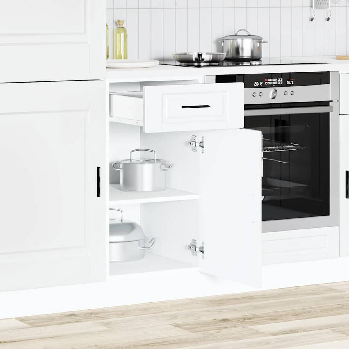 KÜCHENUNTERSCHRANK Porto Weiss Holzwerkstoff - Weiß, Holzwerkstoff (46/81.5/40cm) - vidaXL