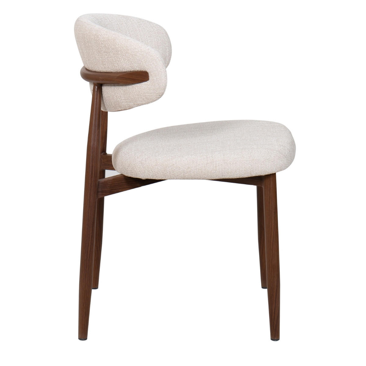 ESSZIMMERSTUHL 2er Set aus Stoff, beige - Beige, Textil (52/77/56cm) - Giga Meubel