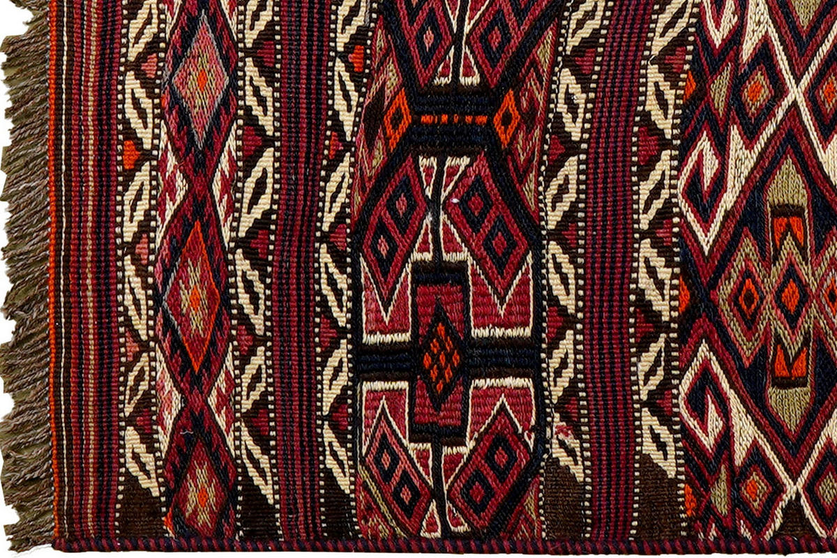 HANDWEBTEPPICH Sumak Shahsavan Mehrfarbig 93/76 cm Schurwolle - Multicolor, Textil (76/93cm) - Looma
