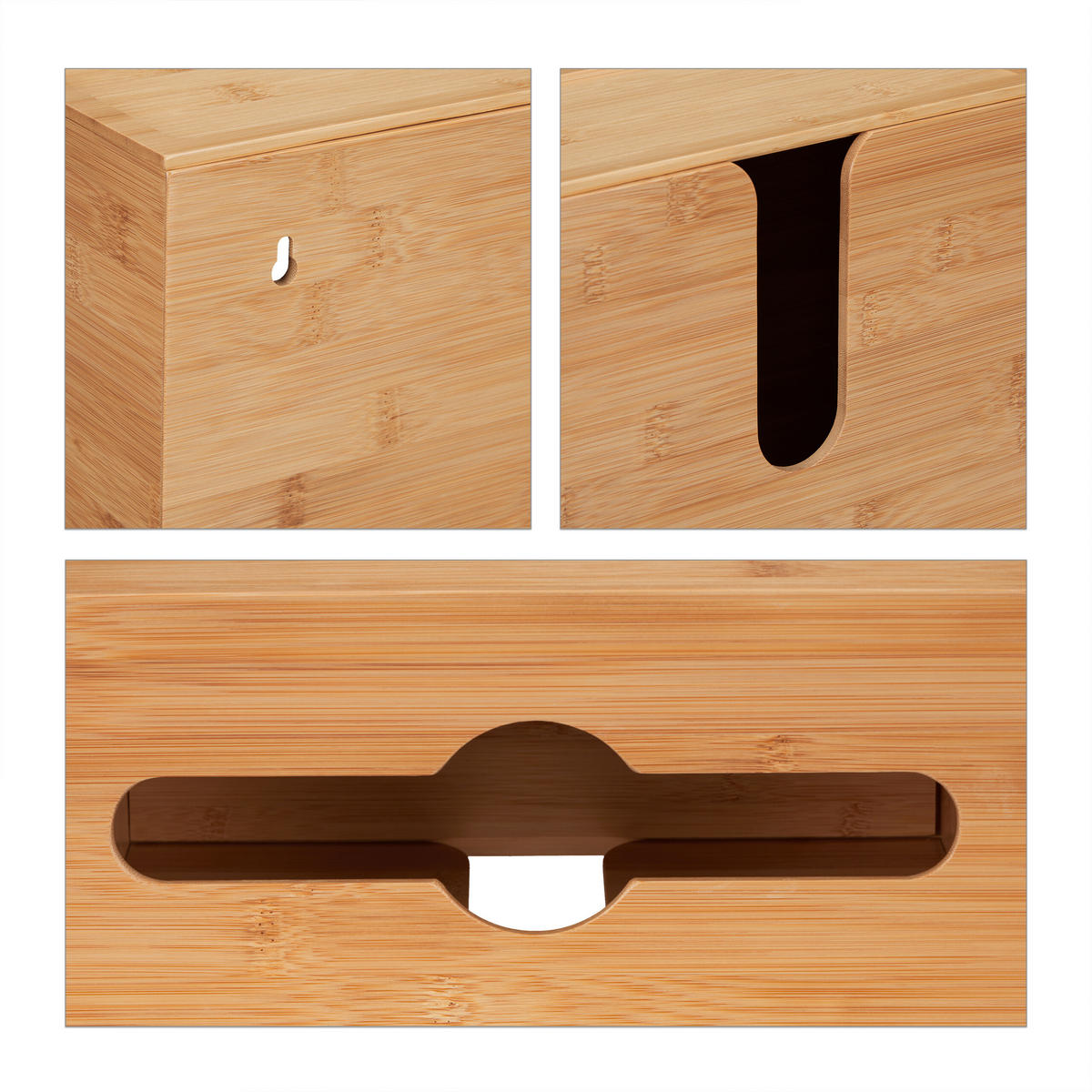 PAPIERHANDTUCHSPENDER - Hellbraun, Holz (27/26/13cm) - Relaxdays