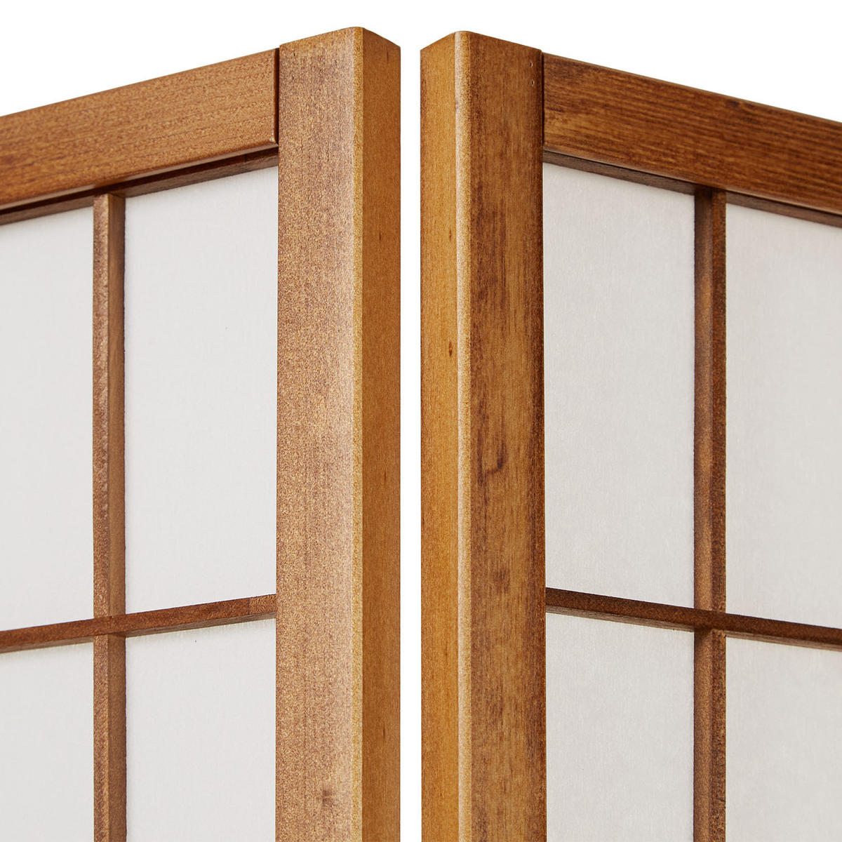 PARAVENT 3-tlg. 132/175 cm Braun Shoji - Braun, Holz (132/175/175cm) - Homestyle4u