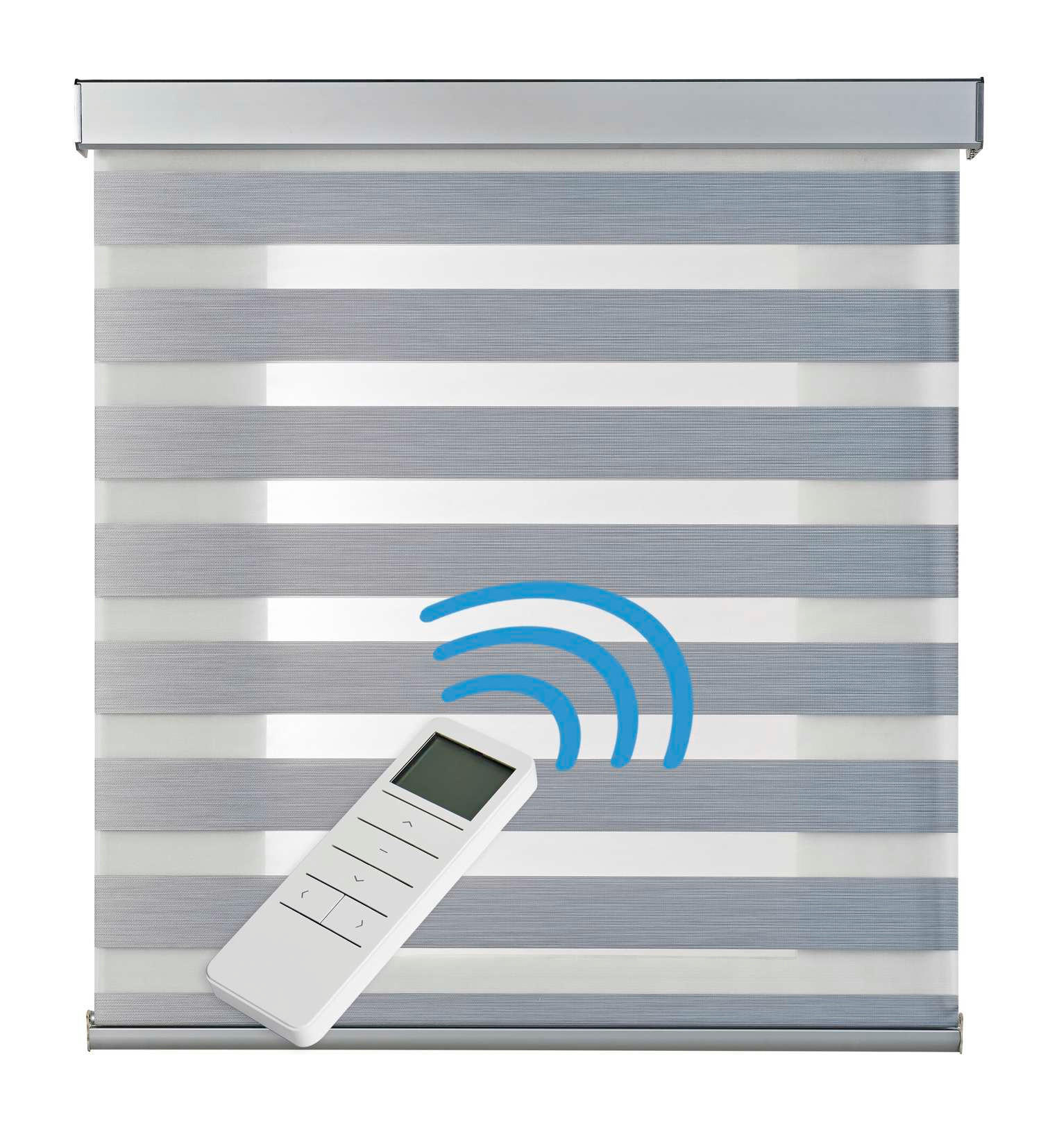 DOPPELROLLO Motorisiertes Silber 160x250 cm - Silberfarben, Kunststoff (160/250cm) - STORESDECO