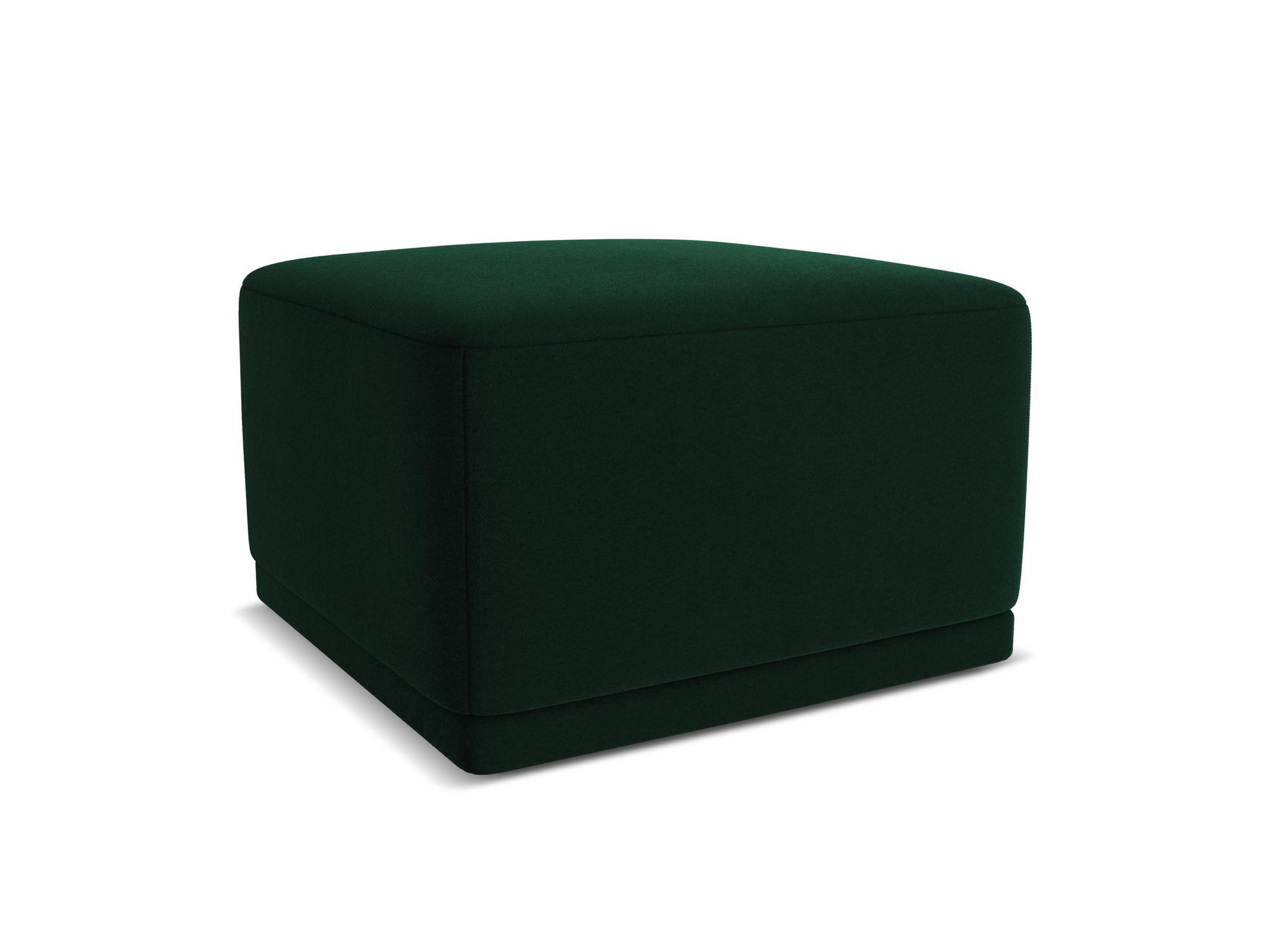 POUF Samt Stoff Grün - Dunkelgrün/Schwarz, Kunststoff/Textil (65/40/65cm) - Makamii