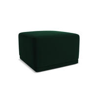 POUF Samt Stoff Grün - Dunkelgrün/Schwarz, Kunststoff/Textil (65/40/65cm) - Makamii