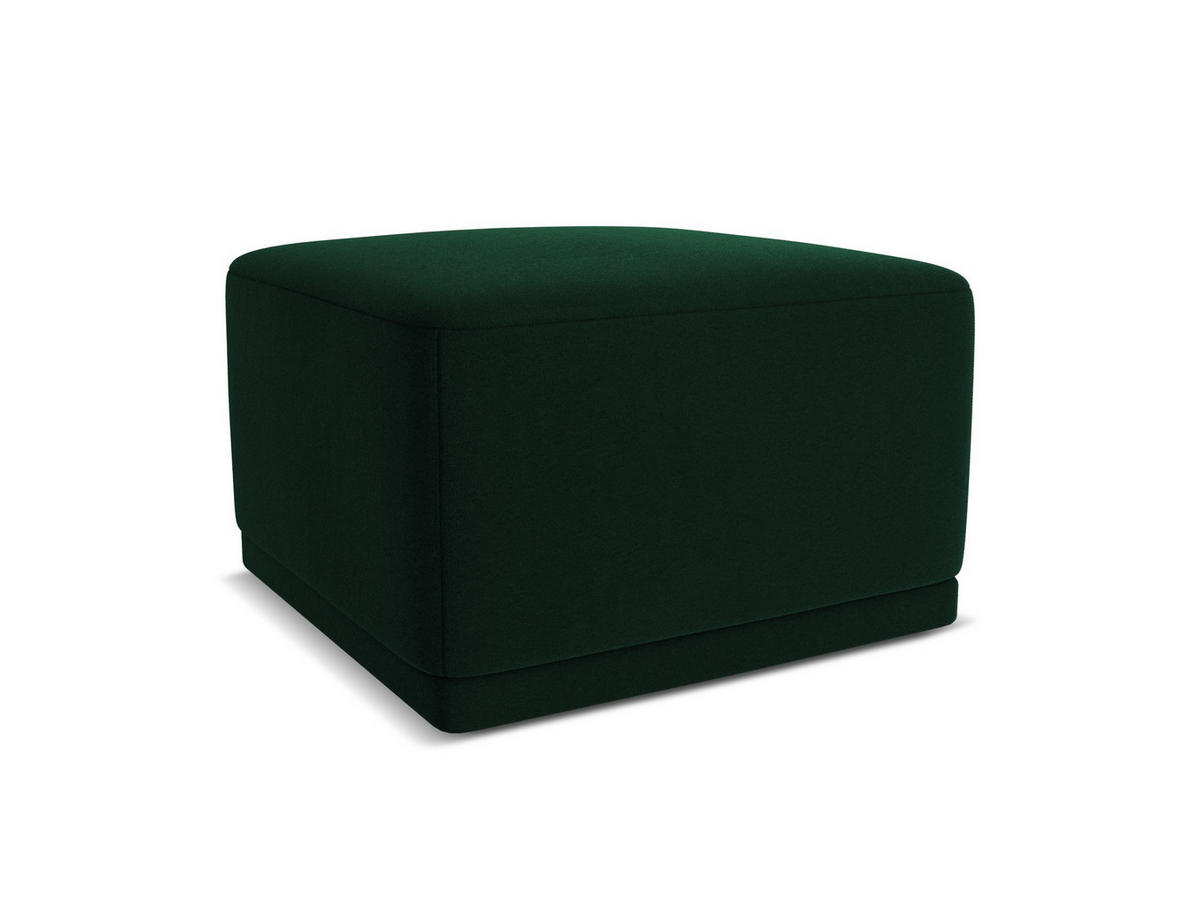 POUF Samt Stoff Grün - Dunkelgrün/Schwarz, Kunststoff/Textil (65/40/65cm) - Makamii